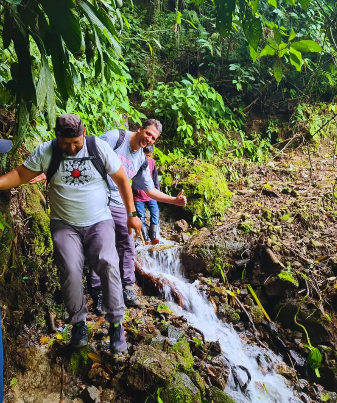 Waterfall trek in Guatemala