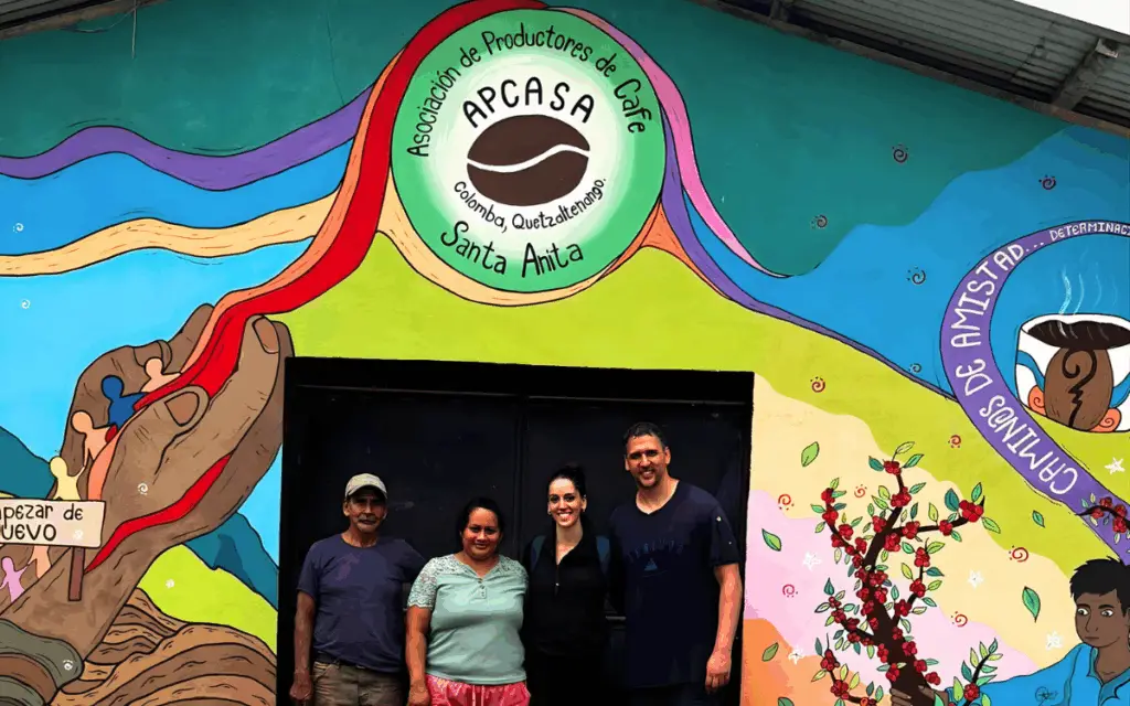 Volunteers at Santa Anita coffee cooperative Guatemala