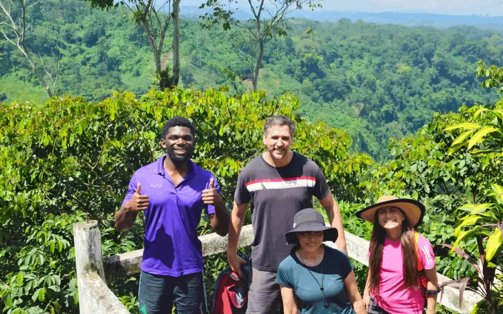 Volunteers at a viewpoint in Guatemala