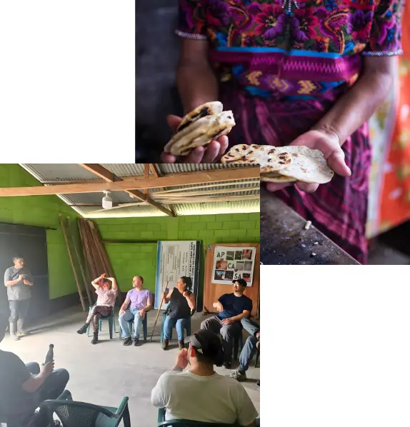 Local women making tortillas in Guatemala