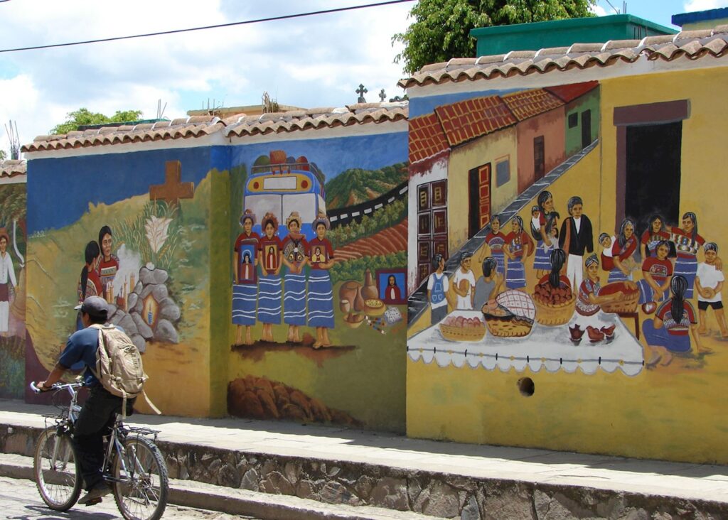 San Juan Comalapa's murals